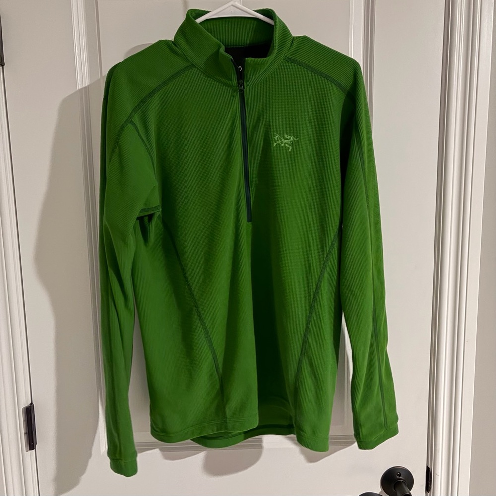 Arc'teryx polartec half zip waffle grid micro fleece Jacket men small S